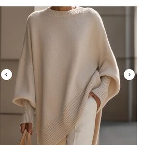 Oversized Knit Poncho Sweater